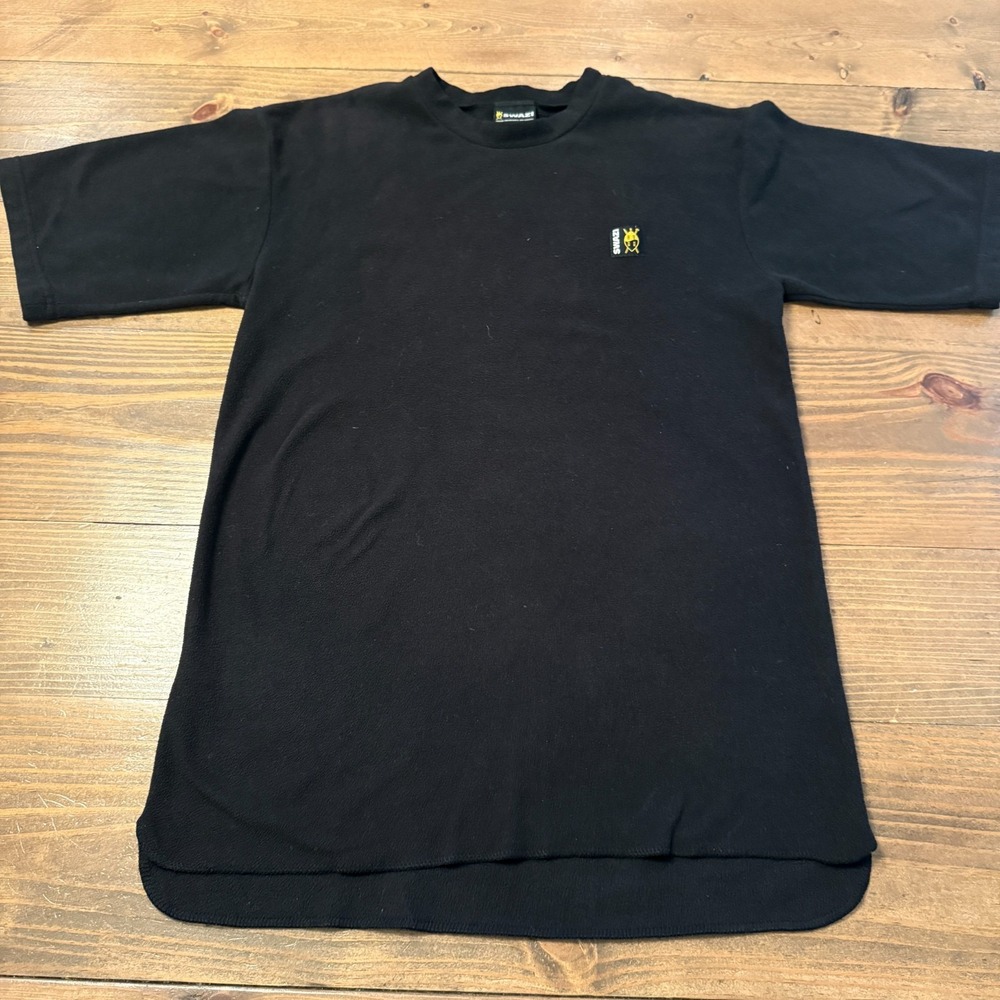 Swazi Micro Top Fleece Short Sleeve Shirt Mens Small Black Hiking Outdoor‎ NZ